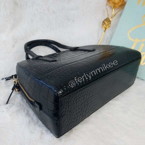 KATE SPADE NEW Women's Handbag Purse Small Felix Riverside St Exotic Black NWT - Picture 3 of 8